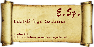 Edelényi Szabina névjegykártya